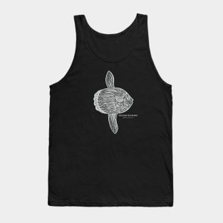 Ocean Sunfish with Common and Scientific Names - fish drawing Tank Top
